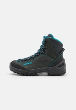 Lowa CADIN GTX MID JUNIOR UNISEX - Hikingschuh - Anthracite/turquoise